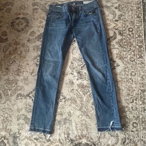 Rag & Bone Dre Capri Jeans Women’s 25 Blue MidRise Stretch Denim Cropped Weekend